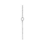 Sapphire Row Engravable Pickleball Paddle Necklace - 14K White Gold (view 2)