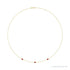 Sapphire Row Natural Gemstone 3-Station Necklace - 10K Yellow Gold, Ruby