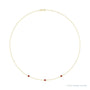 Sapphire Row Natural Gemstone 3-Station Necklace - 10K Yellow Gold, Ruby