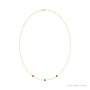 Sapphire Row Natural Gemstone 3-Station Necklace - 14K Yellow Gold, Ruby (view 2)