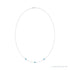 Sapphire Row Natural Gemstone 3-Station Necklace - Platinum, Blue Zircon (view 2)
