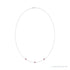 Sapphire Row Natural Gemstone 3-Station Necklace - 14K White Gold, Pink Tourmaline (view 2)