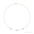 Sapphire Row Natural Gemstone 3-Station Necklace - 14K Rose Gold, Amethyst