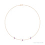 Sapphire Row Natural Gemstone 3-Station Necklace - 14K Rose Gold, Amethyst