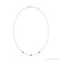 Sapphire Row Natural Gemstone 3-Station Necklace - 14K Rose Gold, Amethyst (view 2)