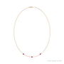 Sapphire Row Natural Gemstone 3-Station Necklace - 14K Rose Gold, Amethyst (view 2)