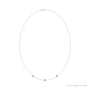 Sapphire Row Natural Gemstone 3-Station Necklace - 14K White Gold, Citrine (view 2)