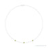 Sapphire Row Natural Gemstone 3-Station Necklace - 14K White Gold, Peridot