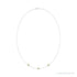 Sapphire Row Natural Gemstone 3-Station Necklace - 14K White Gold, Peridot (view 2)