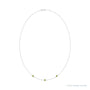 Sapphire Row Natural Gemstone 3-Station Necklace - 14K White Gold, Peridot (view 2)