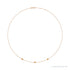 Sapphire Row Natural Gemstone 3-Station Necklace - 14K Rose Gold, Citrine