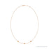Sapphire Row Natural Gemstone 3-Station Necklace - 14K Rose Gold, Citrine (view 2)