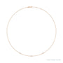 Sapphire Row Natural Gemstone 3-Station Necklace - 14K Rose Gold, Diamond