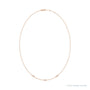 Sapphire Row Natural Gemstone 3-Station Necklace - 14K Rose Gold, Diamond (view 2)