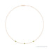 Sapphire Row Natural Gemstone 3-Station Necklace - 14K Rose Gold, Peridot