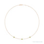 Sapphire Row Natural Gemstone 3-Station Necklace - 14K Rose Gold, Peridot