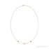Sapphire Row Natural Gemstone 3-Station Necklace - 14K Rose Gold, Peridot (view 2)