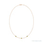 Sapphire Row Natural Gemstone 3-Station Necklace - 14K Rose Gold, Peridot (view 2)