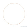 Sapphire Row Natural Gemstone 3-Station Necklace - 14K Rose Gold, Mozambique Garnet