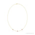 Sapphire Row Natural Gemstone 3-Station Necklace - 14K Yellow Gold, Pink Tourmaline (view 2)