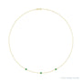 Sapphire Row Natural Gemstone 3-Station Necklace - 10K Yellow Gold, Emerald