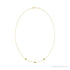 Sapphire Row Natural Gemstone 3-Station Necklace - 10K Yellow Gold, Peridot (view 2)
