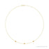 Sapphire Row Natural Gemstone 3-Station Necklace - 14K Yellow Gold, Citrine