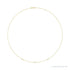 Sapphire Row Natural Gemstone 3-Station Necklace - 14K Yellow Gold, Diamond