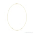 Sapphire Row Natural Gemstone 3-Station Necklace - 14K Yellow Gold, Diamond (view 2)