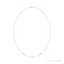 Sapphire Row Natural Gemstone 3-Station Necklace - 14K Yellow Gold, Diamond (view 2)