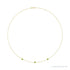 Sapphire Row Natural Gemstone 3-Station Necklace - 14K Yellow Gold, Peridot