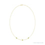 Sapphire Row Natural Gemstone 3-Station Necklace - 14K Yellow Gold, Peridot (view 2)