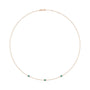 Sapphire Row Natural Gemstone 3-Station Necklace - 14K Rose Gold, Alexandrite