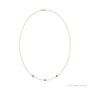 Sapphire Row Natural Gemstone 3-Station Necklace - 14K Rose Gold, Alexandrite (view 2)