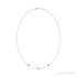 Sapphire Row Natural Gemstone 3-Station Necklace - 14K Rose Gold, Blue Zircon (view 2)