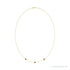Sapphire Row Natural Gemstone 3-Station Necklace - 10K Yellow Gold, Mozambique Garnet (view 2)