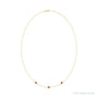 Sapphire Row Natural Gemstone 3-Station Necklace - 14K Yellow Gold, Mozambique Garnet (view 2)