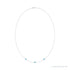 Sapphire Row Natural Gemstone 3-Station Necklace - Platinum, Aquamarine (view 2)