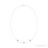 Sapphire Row Natural Gemstone 3-Station Necklace - 14K White Gold, Mozambique Garnet (view 2)