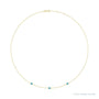Sapphire Row Natural Gemstone 3-Station Necklace - 10K Yellow Gold, Blue Zircon