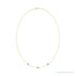 Sapphire Row Natural Gemstone 3-Station Necklace - 10K Yellow Gold, Blue Zircon (view 2)