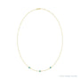 Sapphire Row Natural Gemstone 3-Station Necklace - 10K Yellow Gold, Blue Zircon (view 2)