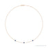 Sapphire Row Natural Gemstone 3-Station Necklace - 14K Rose Gold, Blue Sapphire