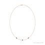 Sapphire Row Natural Gemstone 3-Station Necklace - 14K Rose Gold, Blue Sapphire (view 2)
