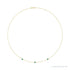 Sapphire Row Natural Gemstone 3-Station Necklace - 14K Yellow Gold, Alexandrite