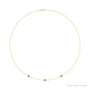 Sapphire Row Natural Gemstone 3-Station Necklace - 14K Yellow Gold, Alexandrite