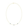 Sapphire Row Natural Gemstone 3-Station Necklace - 10K Yellow Gold, Blue Sapphire (view 2)