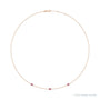 Sapphire Row Natural Gemstone 3-Station Necklace - 14K Rose Gold, Pink Tourmaline