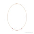 Sapphire Row Natural Gemstone 3-Station Necklace - 14K Rose Gold, Pink Tourmaline (view 2)