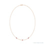 Sapphire Row Natural Gemstone 3-Station Necklace - 14K Rose Gold, Pink Tourmaline (view 2)